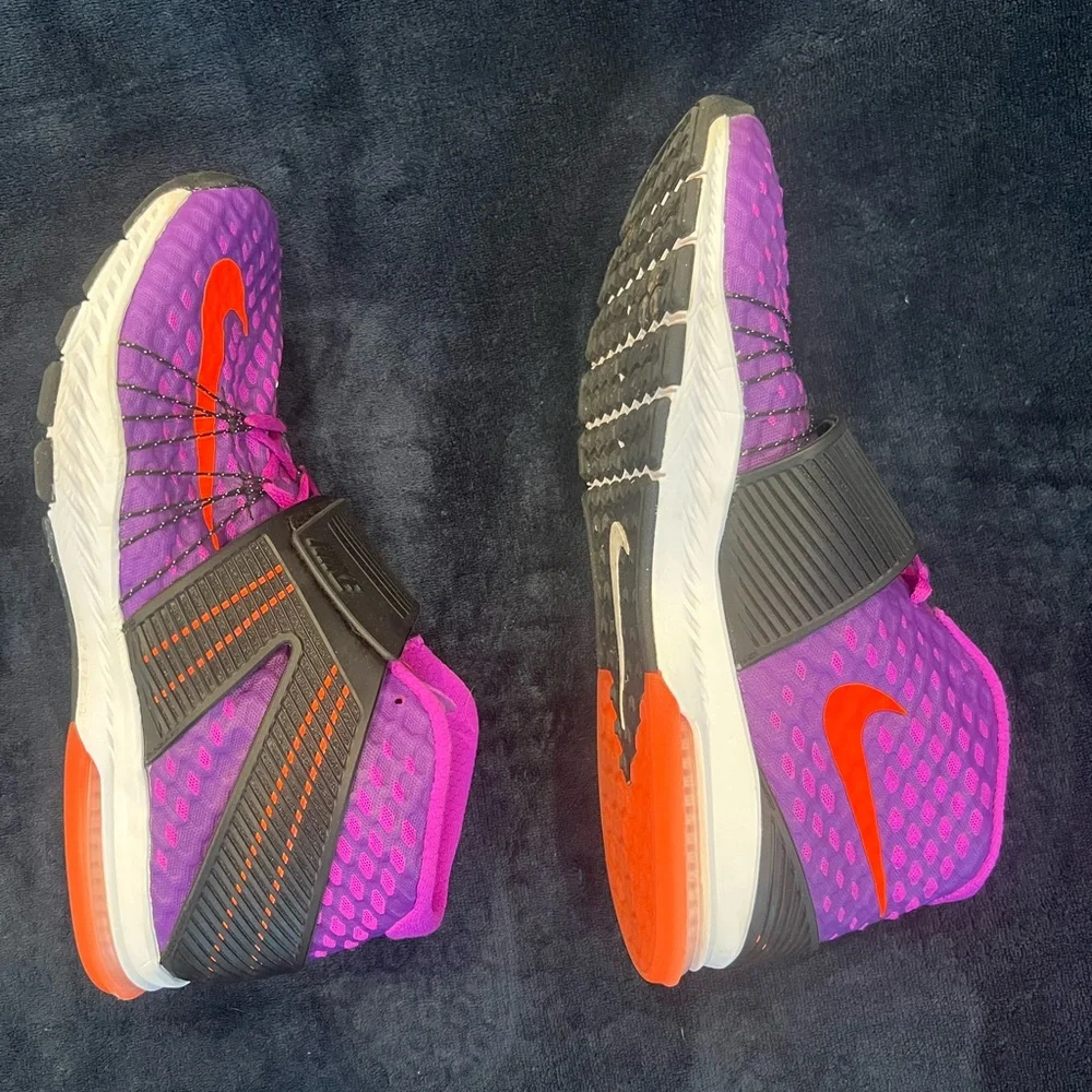 Nike Romaleos 3 Weightlifting Shoes Purple/Orange Men’s 11.5 (835657-560) - Picture 3 of 7